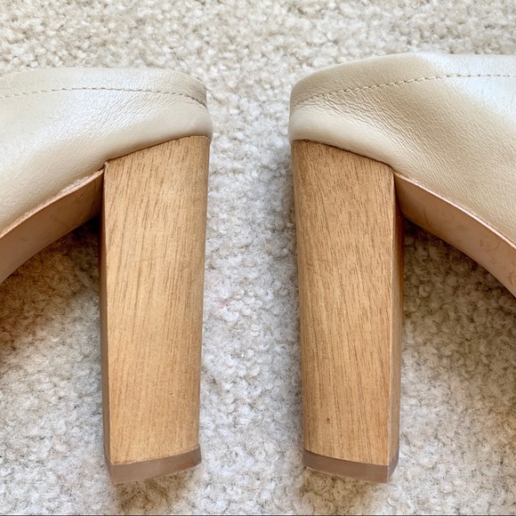 🆕 SHOEMINT Taupe Slip On Block Heel Mules - Picture 9 of 12